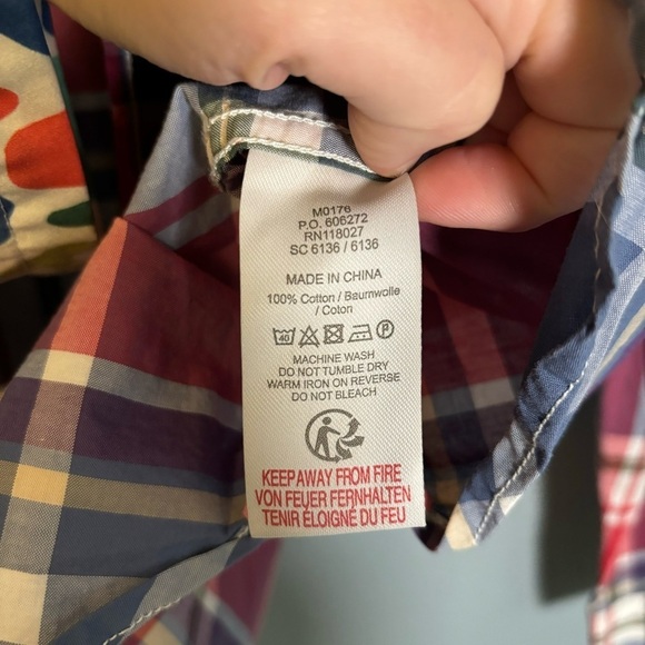 Boden Men's Red Plaid Regular Fit Button Down Shirt Business Casual Sz‎ Medium - Picture 10 of 10